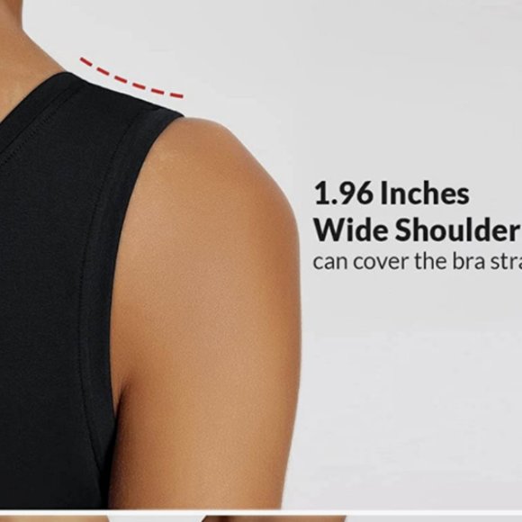 NEW Bayleaf Women's Wide-Strap Cotton Tank Top / Workout /Yoga / Crewneck SMALL - Picture 2 of 6